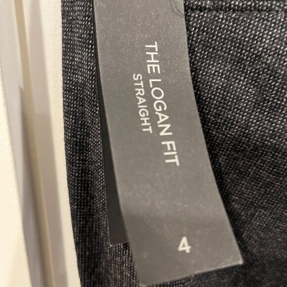 Banana Republic women's Logan Fit charcoal checked wool pants size 4 - Picture 4 of 6